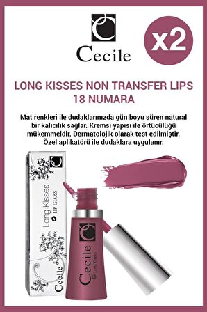 Cecile Dolgunlaştırıcı Nemlendirici Etkili Kalıcı Lip Gloss No:18 X2